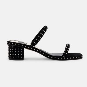 Dolce Vita Riya Studded Sandals in Black Suede